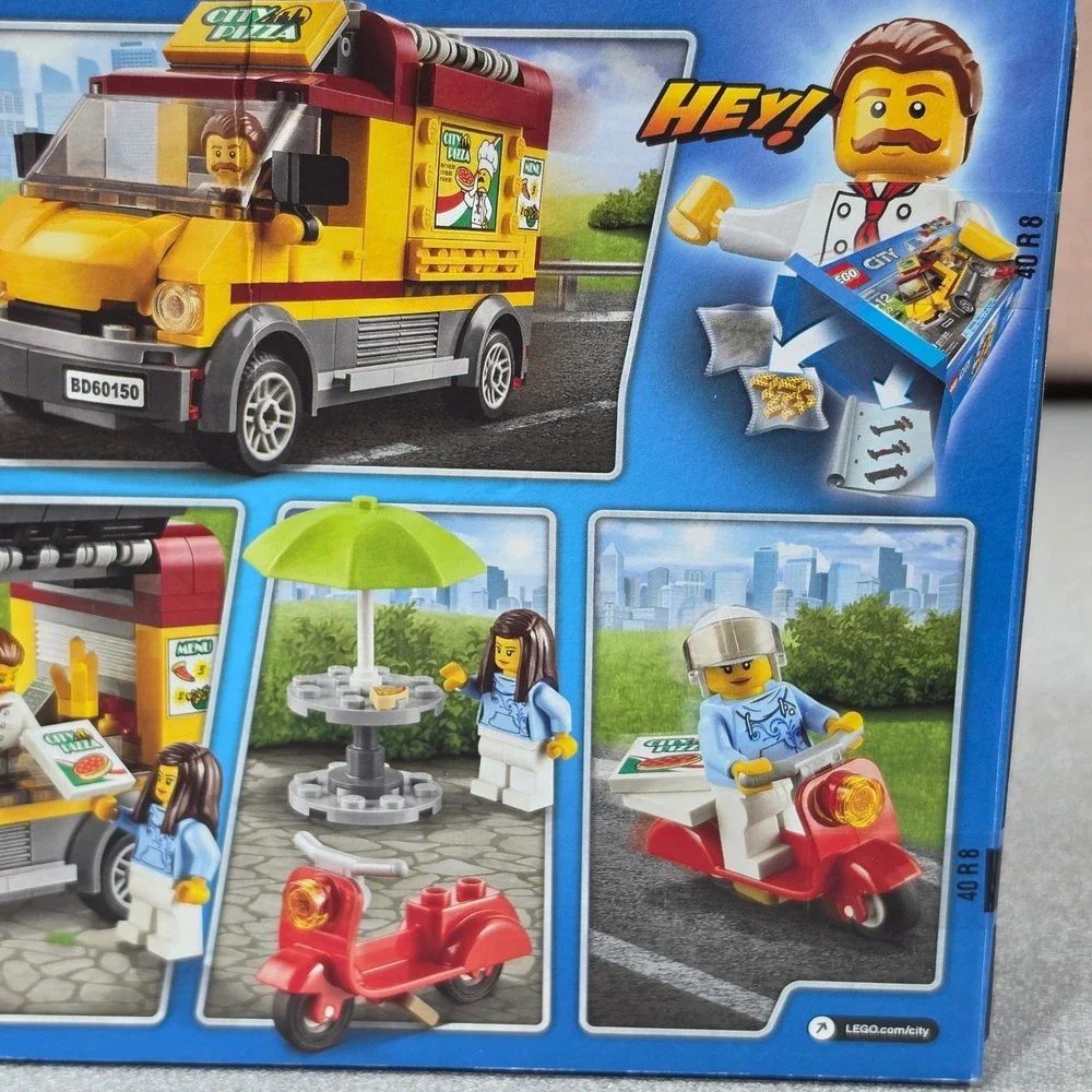 LEGO City Pizza Van 60150 Kids Yellow New Building Toy Set